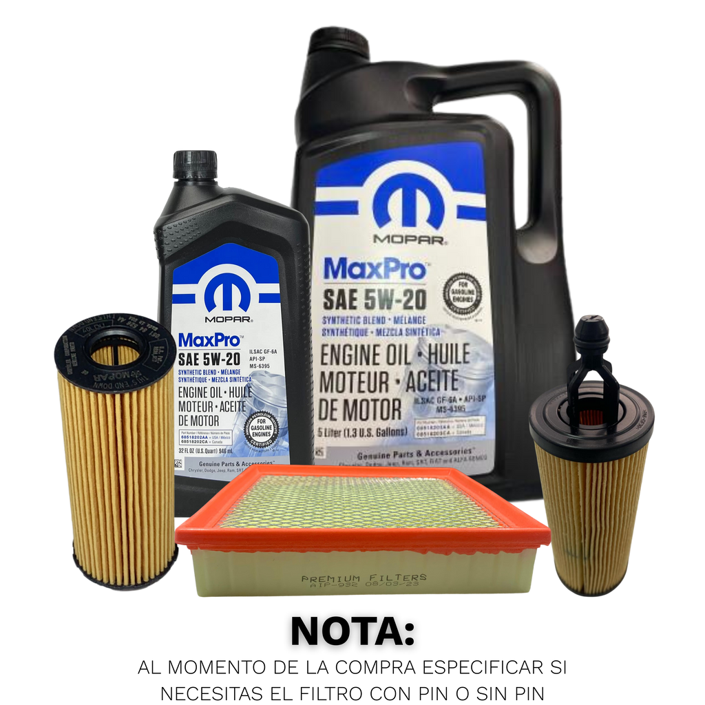 Kit Cambio De Aceite Dodge Journey Modelo 2011 al 2013 Motor 3.6