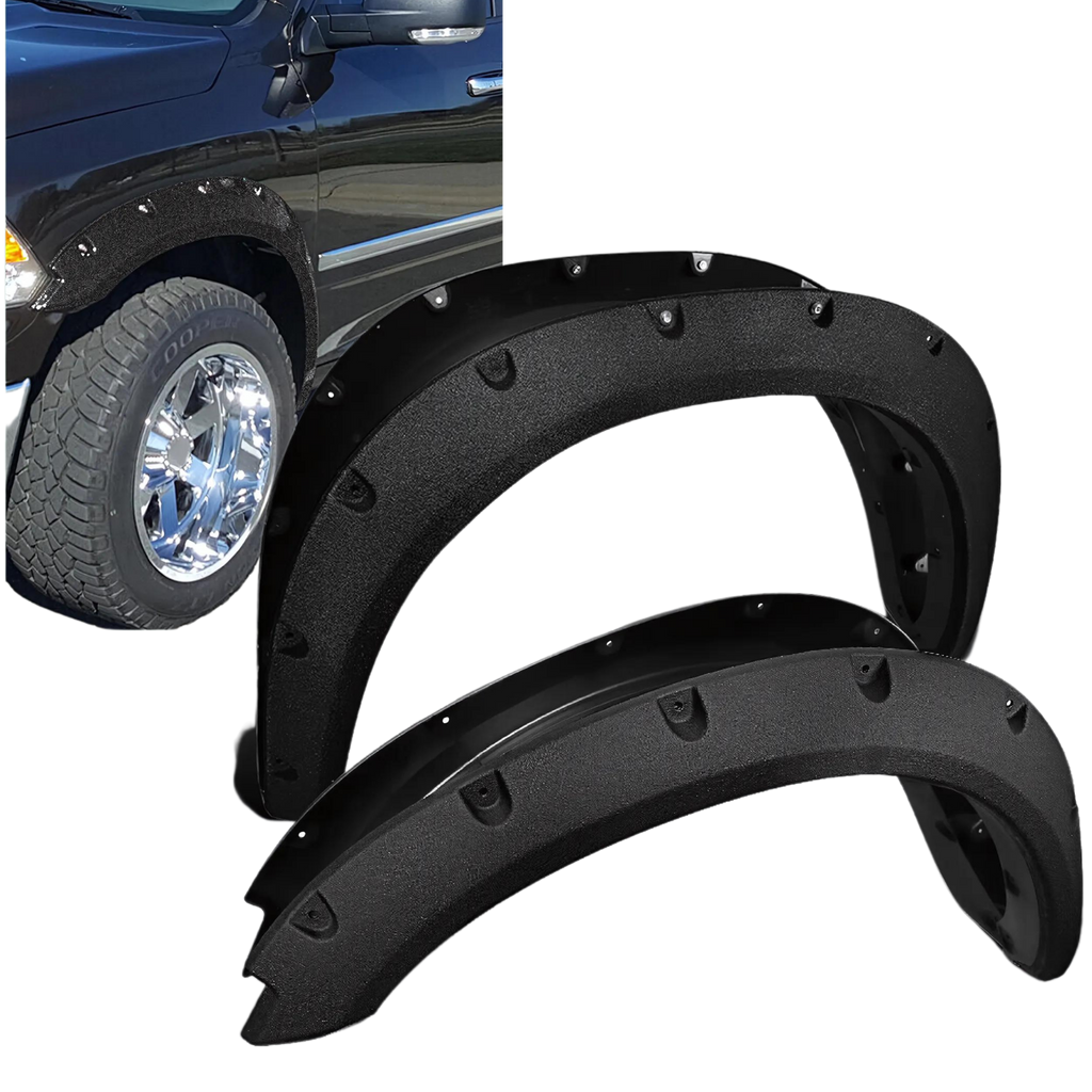 Juego de Fender Para Ram 1500 Modelo 2009 al 2017 Texturizado Delanteros y Traseros