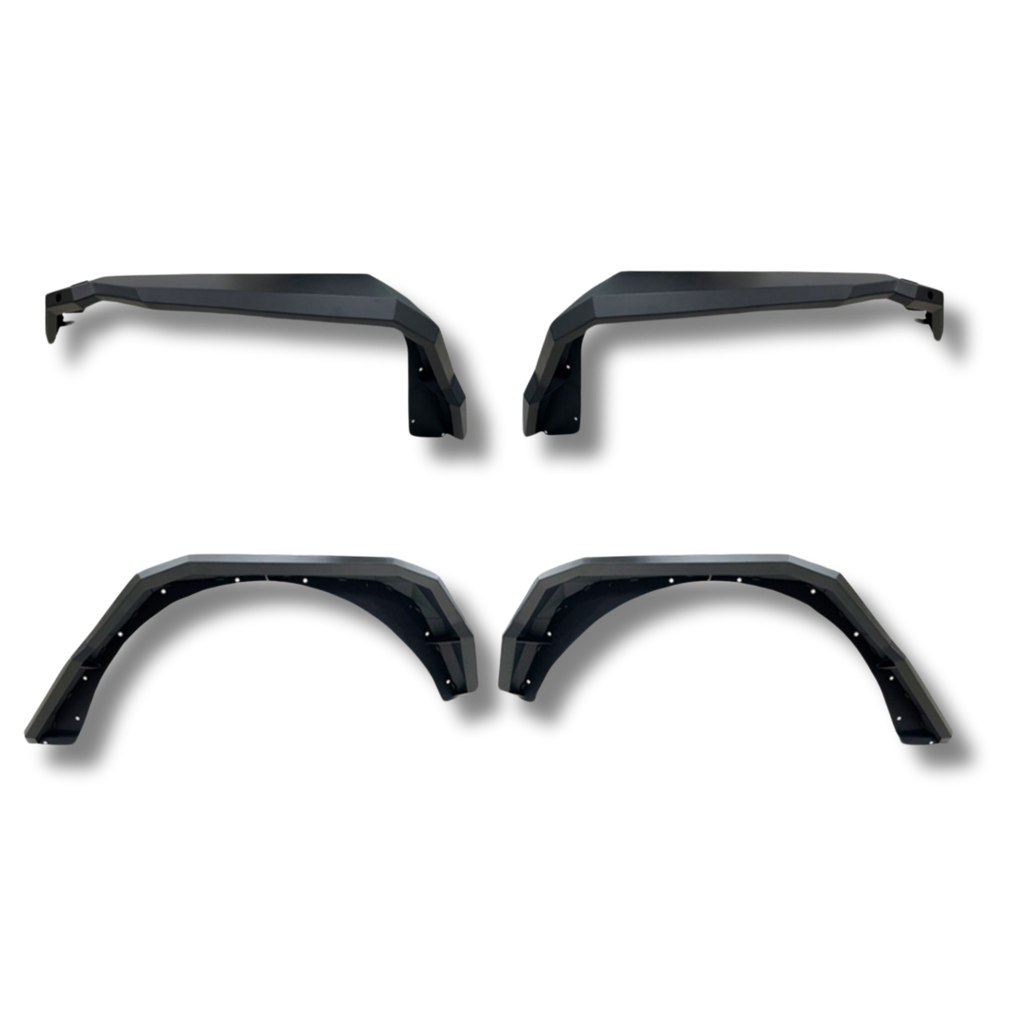 Juego Fender Flare Aluminio Tipo Predator Jeep Wrangler 2007 al 2018 JK