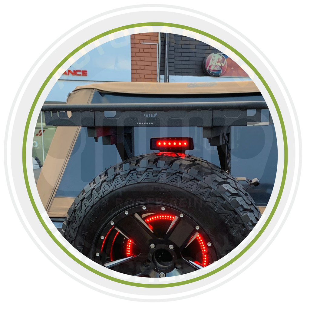 RACK PUERTA TRASERA PARA JEEP WRANGLER JK 2007 AL 2018